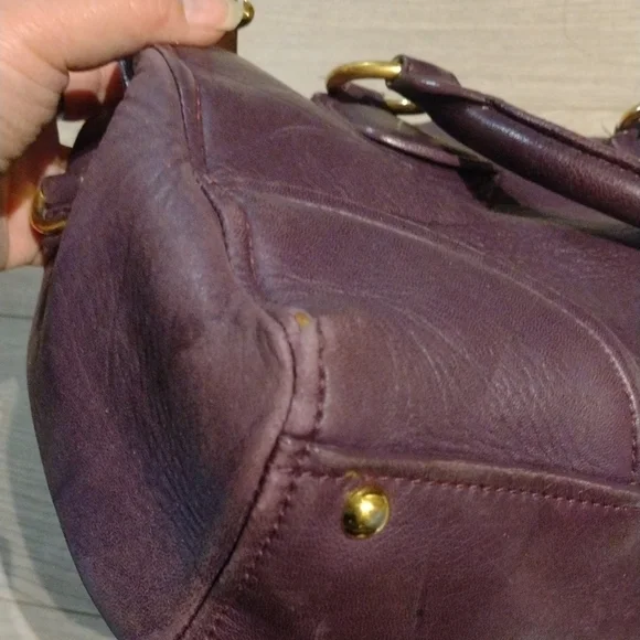 Miu Miu Purple Gold HardwareBowler Boston Two Way Sachel Shoulder Crossbody Bag - Picture 11 of 16